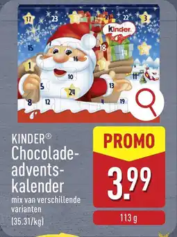 ALDI KINDER Chocolade advents kalender aanbieding