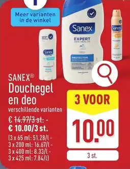 ALDI Sanex Douchegel en deo aanbieding