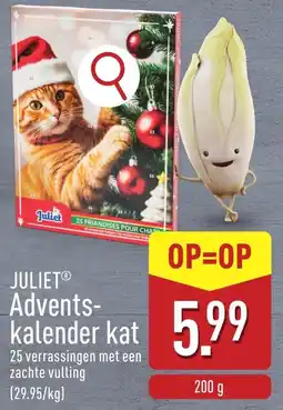 ALDI Juliet adventskalender kat aanbieding