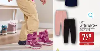 ALDI L&D Corduroybroek aanbieding