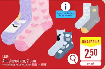 ALDI L&D Antislipsokken aanbieding