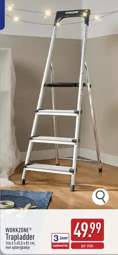 ALDI Workzone Trapladder aanbieding