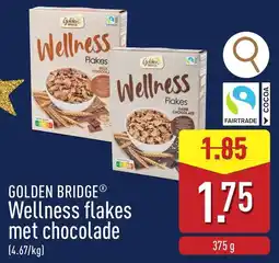 ALDI Golden bridge wellness flakes met chocolade aanbieding