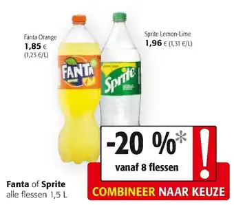 Colruyt Fanta Sprite 1.5L aanbieding