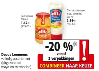 Colruyt Devos Lemmens 300ml aanbieding