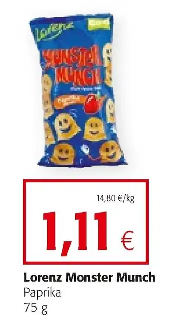 Colruyt Lorenz Monster Munch 75g aanbieding