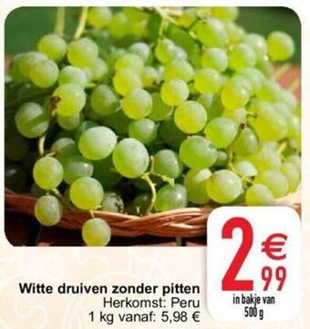 Cora Witte druiven zonder pitten 500g aanbieding