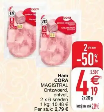 Cora Ham 2x200g aanbieding
