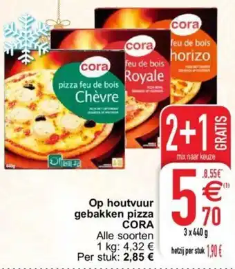Op houtvuur gebakken pizza 3x440g