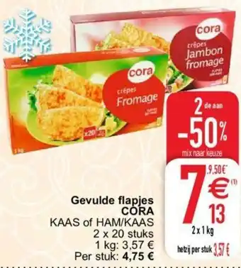 Cora Gevulde flapjes 2x1kg aanbieding