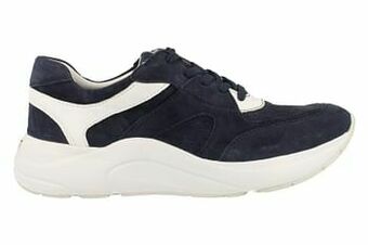 Berca Shoes Caprice Sneaker Laag Dames Volledig Leder Comfort - Blauw aanbieding