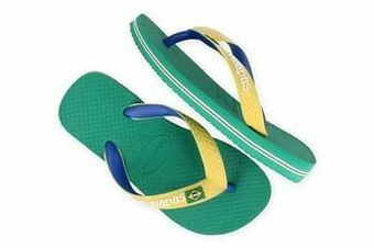 Berca Shoes Havaianas Badslipper Jongens Brasil Logo - Groen aanbieding