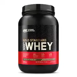 Decathlon 100% Whey Gold Standard - 2 lb (0,9 kg) chocolade- en hazelnootcrème Optimum Nu aanbieding