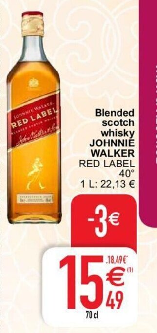 Cora Blended scotch whisky Johnnie Walker aanbieding