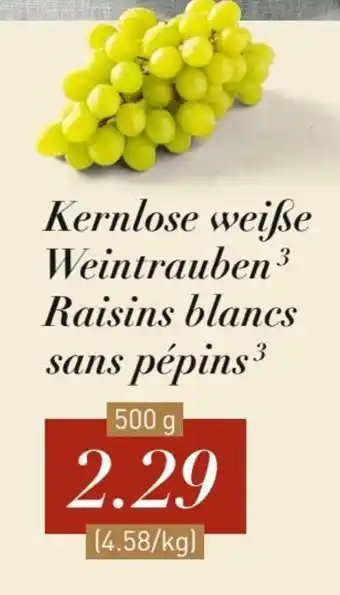 Kernlose weibe Weintrauben, Raisins blancs sans pepins 500g
