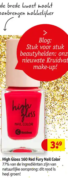 Kruidvat High Gloss 160 Red Fury Nail Color aanbieding