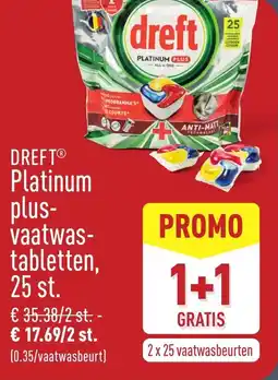 ALDI Dreft platinum plusnvaatwas tabletten aanbieding