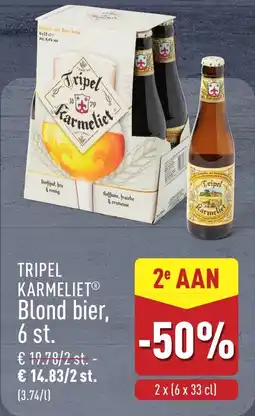 ALDI Tripel karmeliet blond bier aanbieding