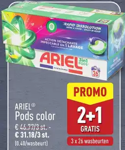 ALDI Ariel pods color aanbieding