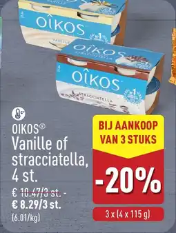 ALDI OIKOS Vanille of stracciatella aanbieding