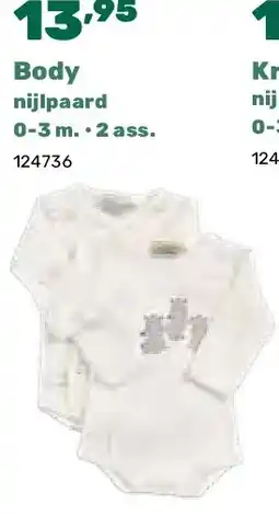 Happyland Body nijlpaard 0-3 m. • 2 ass aanbieding