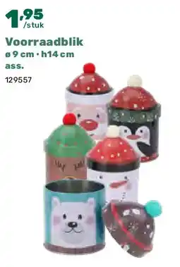 Happyland Voorraadblik ø 9 cm • h14 cm ass aanbieding