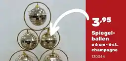 Happyland Spiegelballen ø 6 cm • 6 st. champagne aanbieding