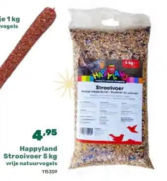 Happyland Happyland Strooivoer 5 kg vrije natuurvogels aanbieding
