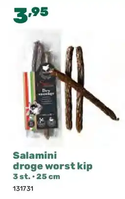 Happyland Salamini droge worst kip 3 st. • 25 cm aanbieding