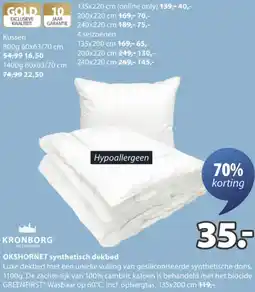 Jysk KRONBORG OKSHORNET synthetisch dekbed aanbieding