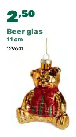 Happyland Beer glas 11 cm aanbieding