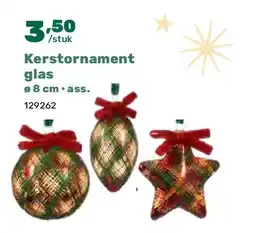 Happyland Kerstornament glas ø 8 cm • ass aanbieding