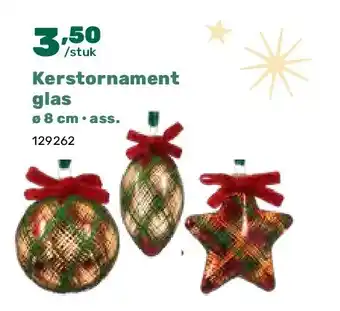 Happyland Kerstornament glas ø 8 cm • ass aanbieding