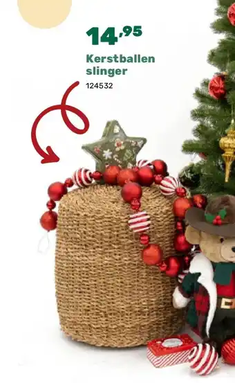 Happyland Kerstballen slinger aanbieding