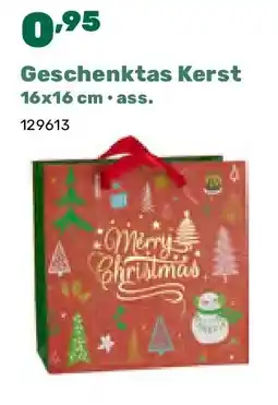 Happyland Geschenktas Kerst 16x16 cm • ass aanbieding