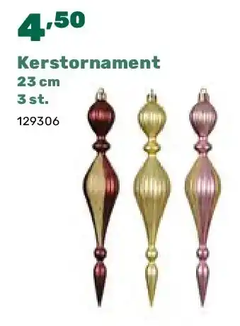 Happyland Kerstornament 23 cm 3 st aanbieding