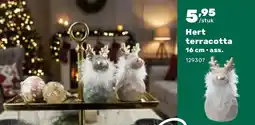 Happyland Hert terracotta 16 cm • ass aanbieding