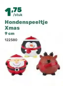 Happyland Hondenspeeltje Xmas 9 cm aanbieding