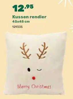 Happyland Kussen rendier 45x45 cm aanbieding