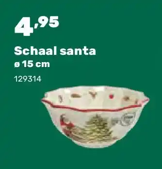 Happyland Schaal santa ø 15 cm aanbieding