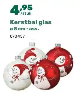 Happyland Kerstbal glas ø 8 cm • ass aanbieding