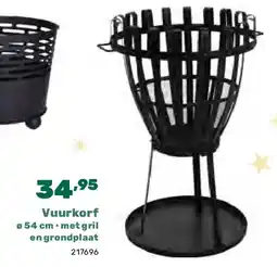 Happyland Vuurkorf ø 54 cm • met gril en grondplaat aanbieding