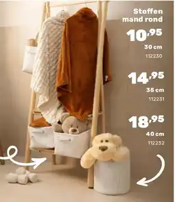 Happyland Stoffen mand rond 40 cm aanbieding