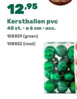 Happyland Kerstballen pvc 40 st. • ø 6 cm • ass aanbieding