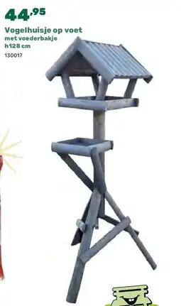 Happyland Vogelhuisje op voet met voederbakje h128 cm aanbieding