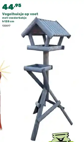 Happyland Vogelhuisje op voet met voederbakje h128 cm aanbieding