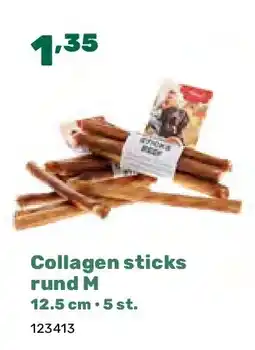 Happyland Collagen sticks rund M 12.5 cm • 5 st aanbieding