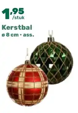 Happyland Kerstbal ø 8 cm • ass aanbieding