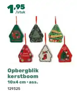 Happyland Opbergblik kerstboom 10x4 cm • ass aanbieding