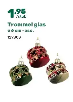 Happyland Trommel glas ø 6 cm • ass aanbieding